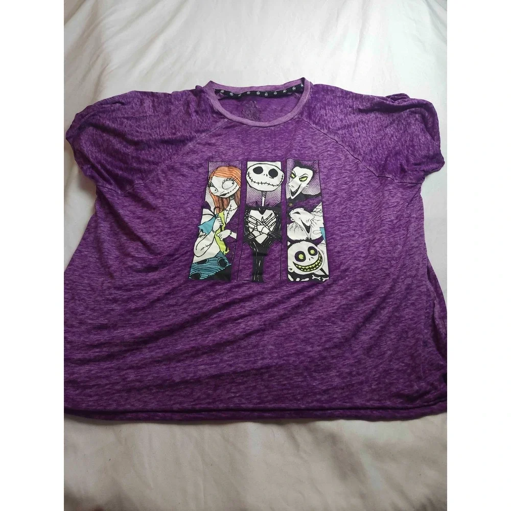Disney Tim Burton's‎ The Nightmare Before Christmas Shirt Girls XL 16/18 Purple